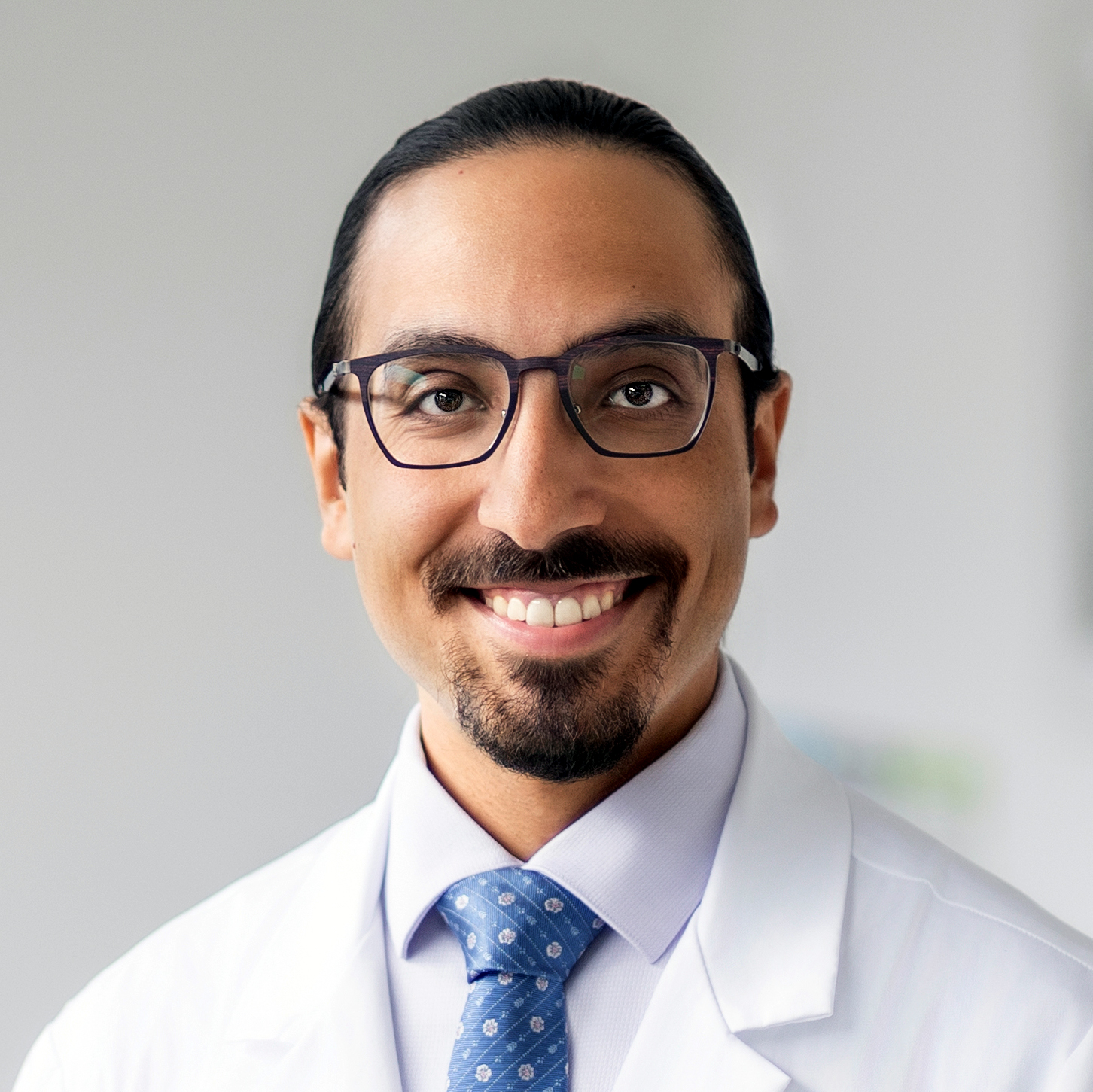 Man in white coat