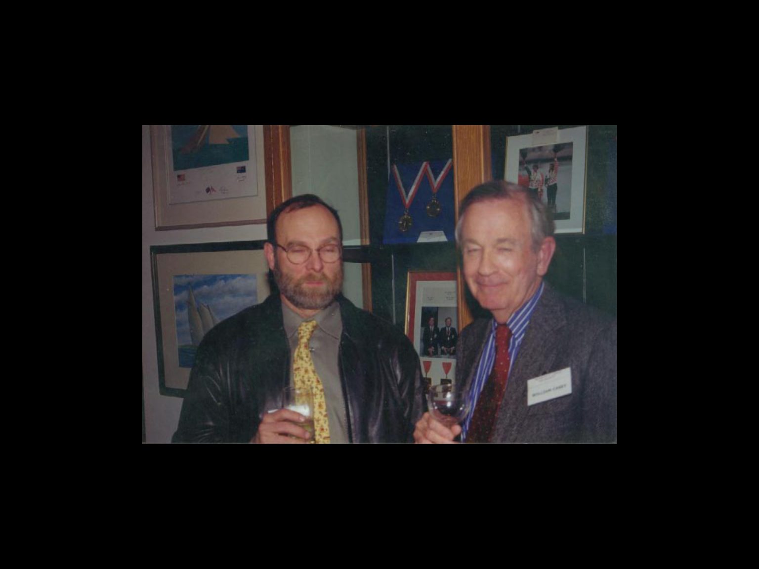 Archival photograph 15 from the 1999, 40th reunion of the Frederick C. Cordes Eye Society., showing Frederick C. Cordes Eye Society members at a reunion or banquet event.
