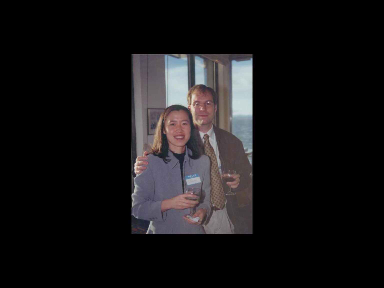 Archival photograph 22 from the 1999, 40th reunion of the Frederick C. Cordes Eye Society., showing Frederick C. Cordes Eye Society members at a reunion or banquet event.