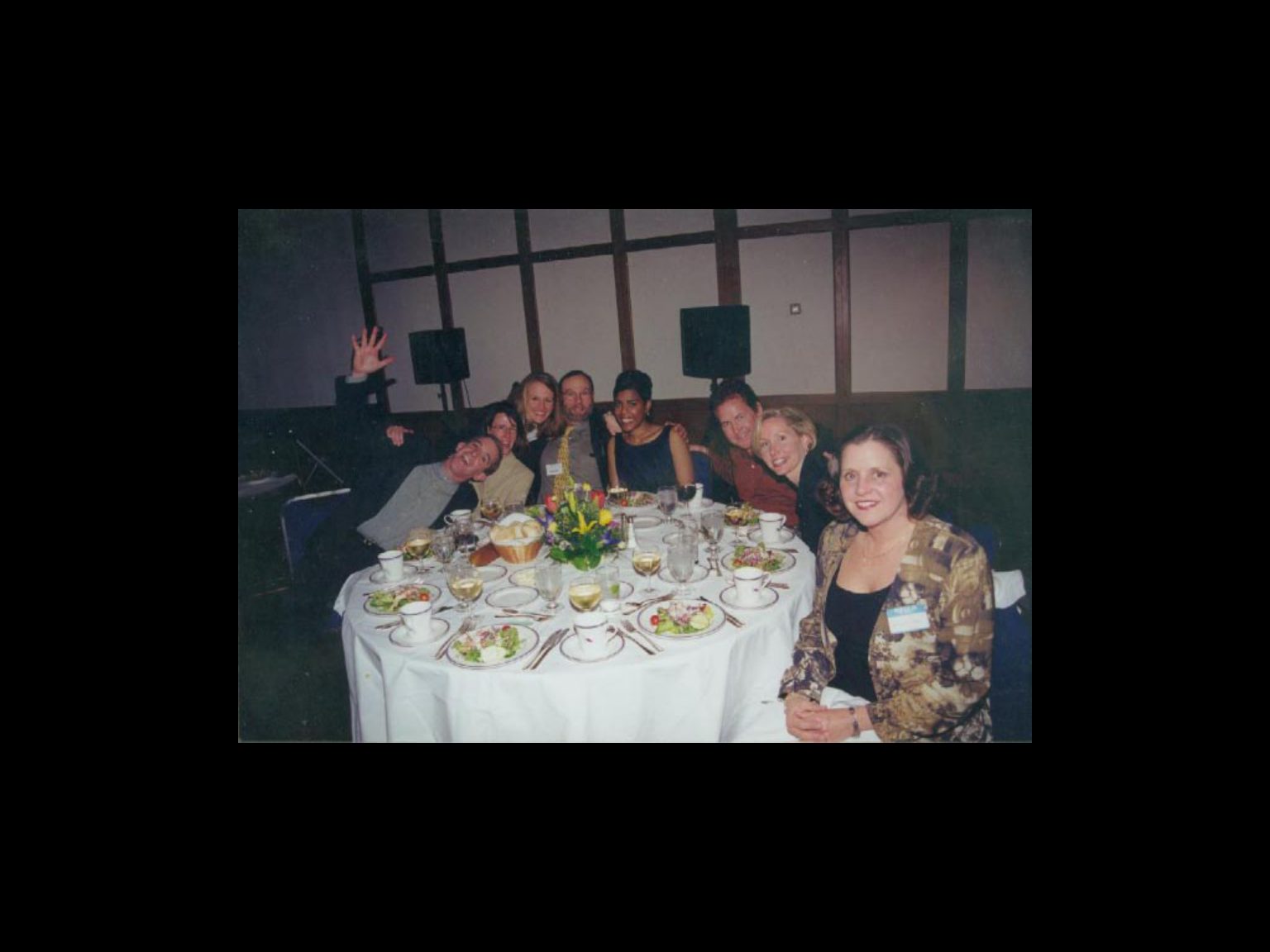 Archival photograph 40 from the 1999, 40th reunion of the Frederick C. Cordes Eye Society., showing Frederick C. Cordes Eye Society members at a reunion or banquet event.