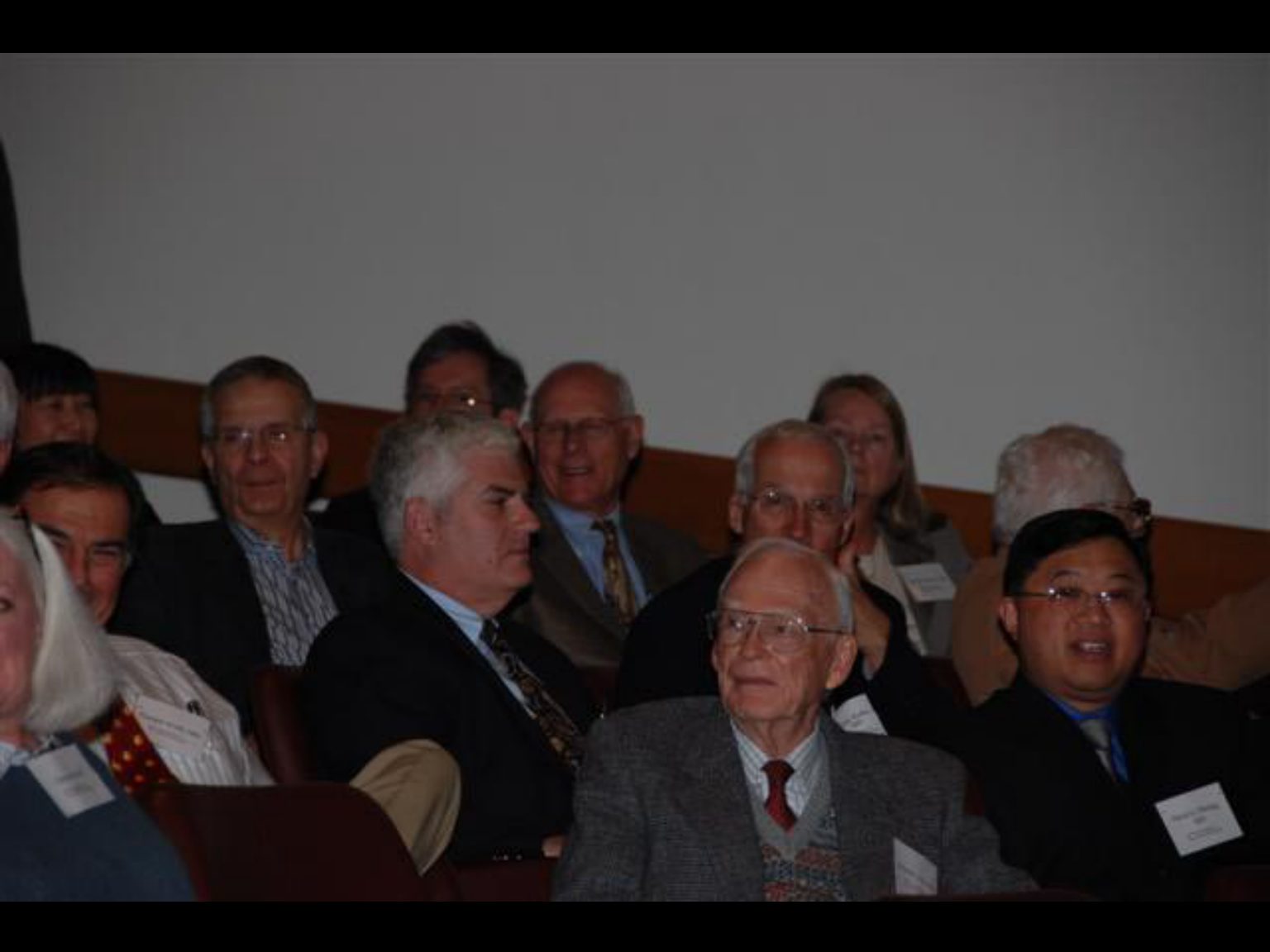 Archival photograph 39 from the 2009, 50th reunion of the Frederick C. Cordes Eye Society, provided by Greer Geiger, M.D., showing Frederick C. Cordes Eye Society members at a reunion or banquet event.