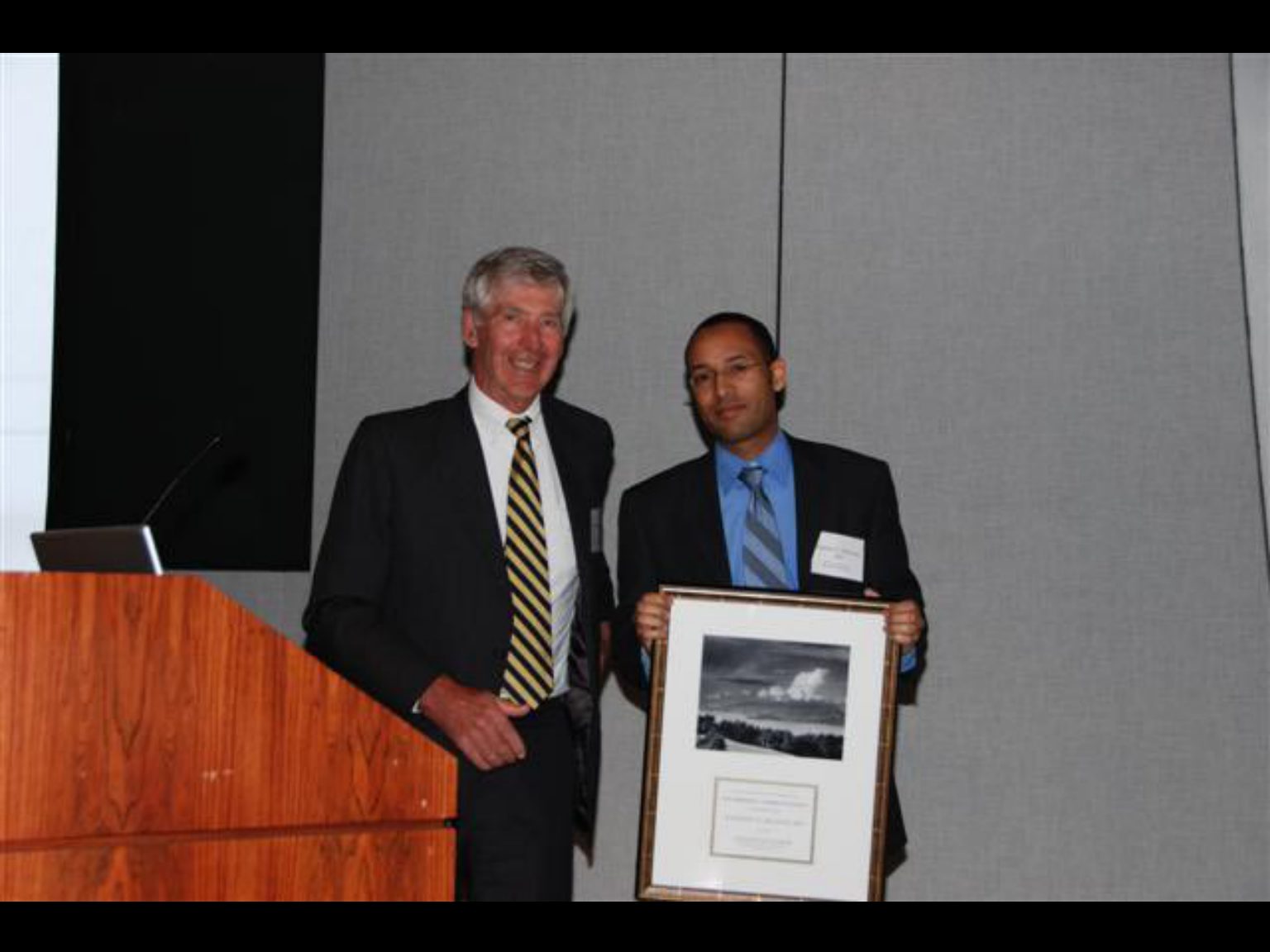 Archival photograph 44 from the 2009, 50th reunion of the Frederick C. Cordes Eye Society, provided by Greer Geiger, M.D., showing Frederick C. Cordes Eye Society members at a reunion or banquet event.