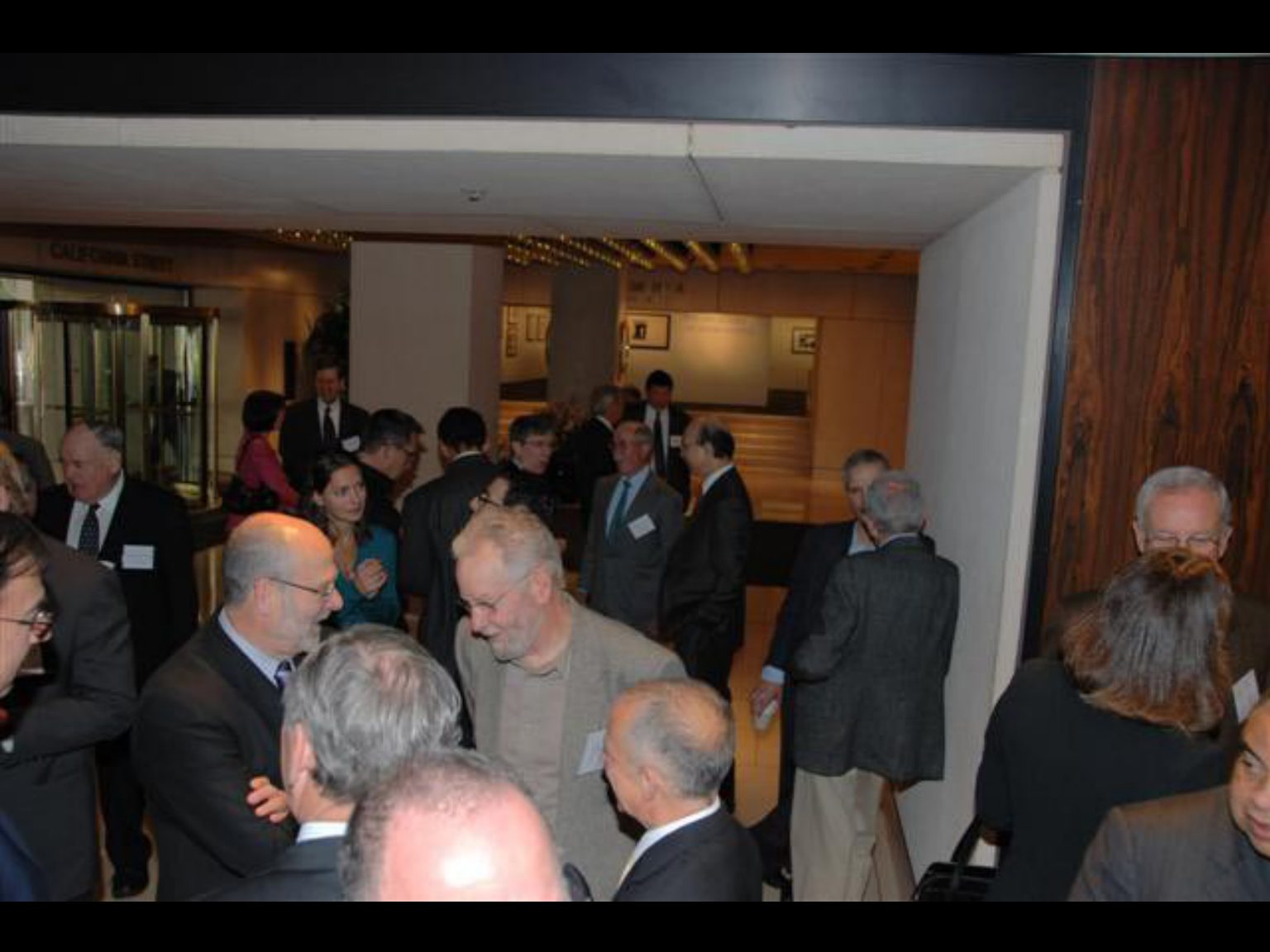 Archival photograph 17 from the (part two) from the 2009, 50th reunion of the Frederick C. Cordes Eye Society provided by Greer Geiger, M.D., showing Frederick C. Cordes Eye Society members at a reunion or banquet event.