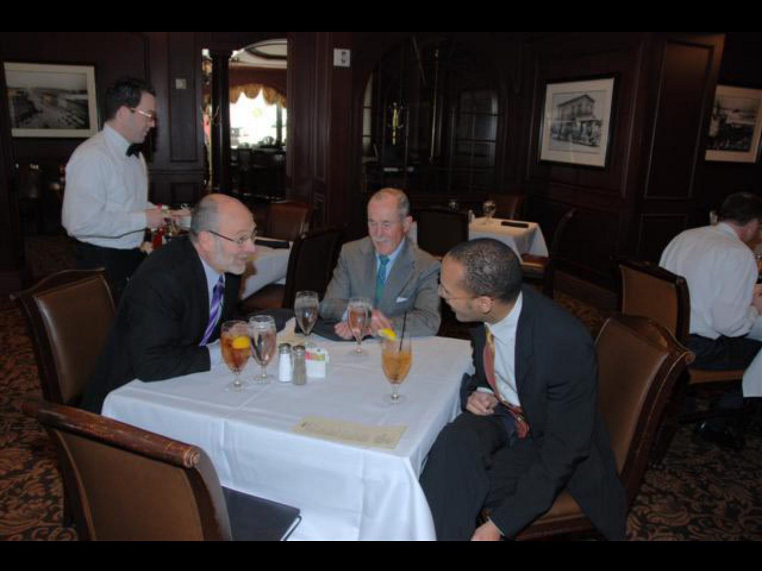 Archival photograph 41 from the (part two) from the 2009, 50th reunion of the Frederick C. Cordes Eye Society provided by Greer Geiger, M.D., showing Frederick C. Cordes Eye Society members at a reunion or banquet event.