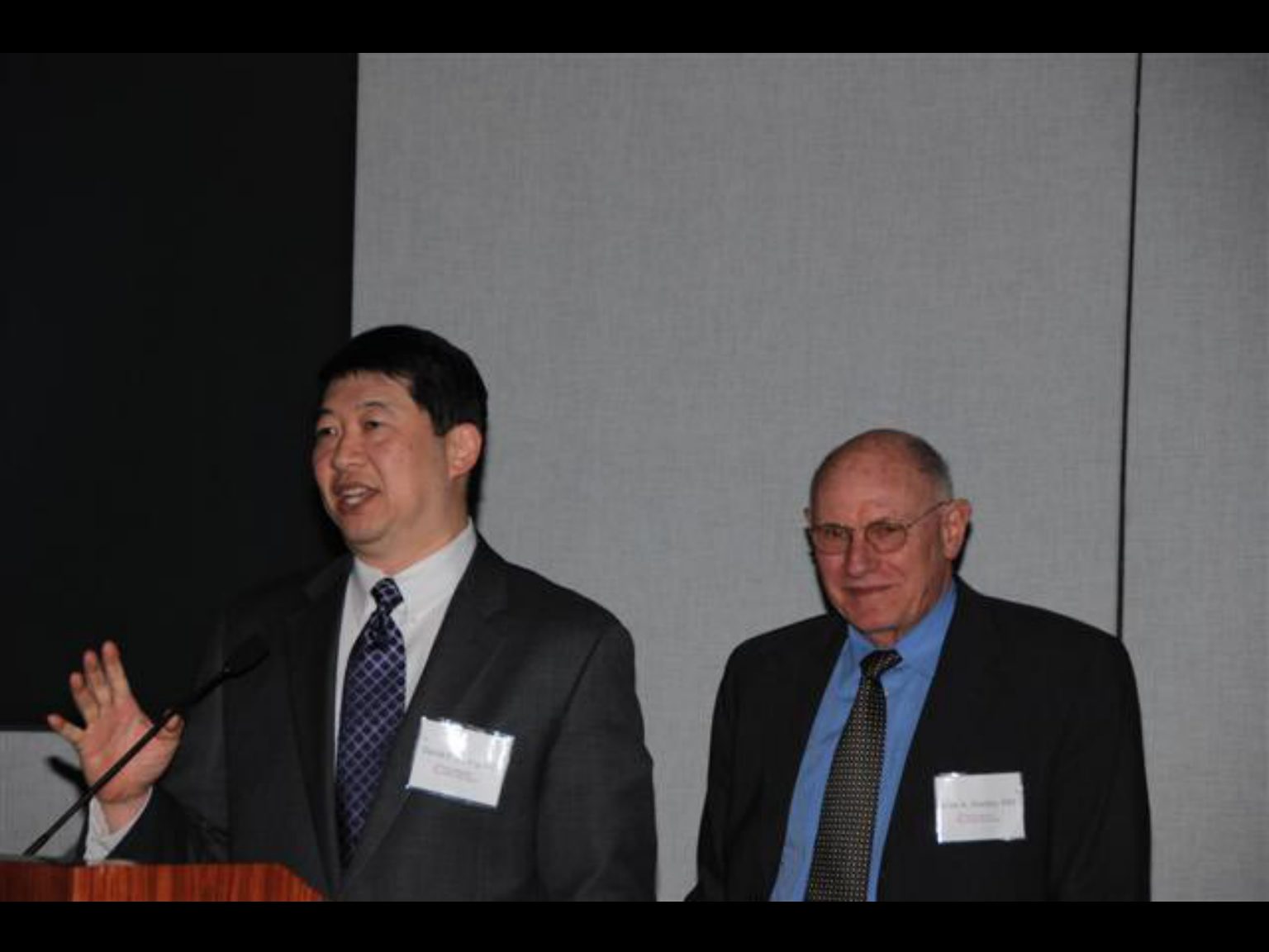 Archival photograph 55 from the (part two) from the 2009, 50th reunion of the Frederick C. Cordes Eye Society provided by Greer Geiger, M.D., showing Frederick C. Cordes Eye Society members at a reunion or banquet event.