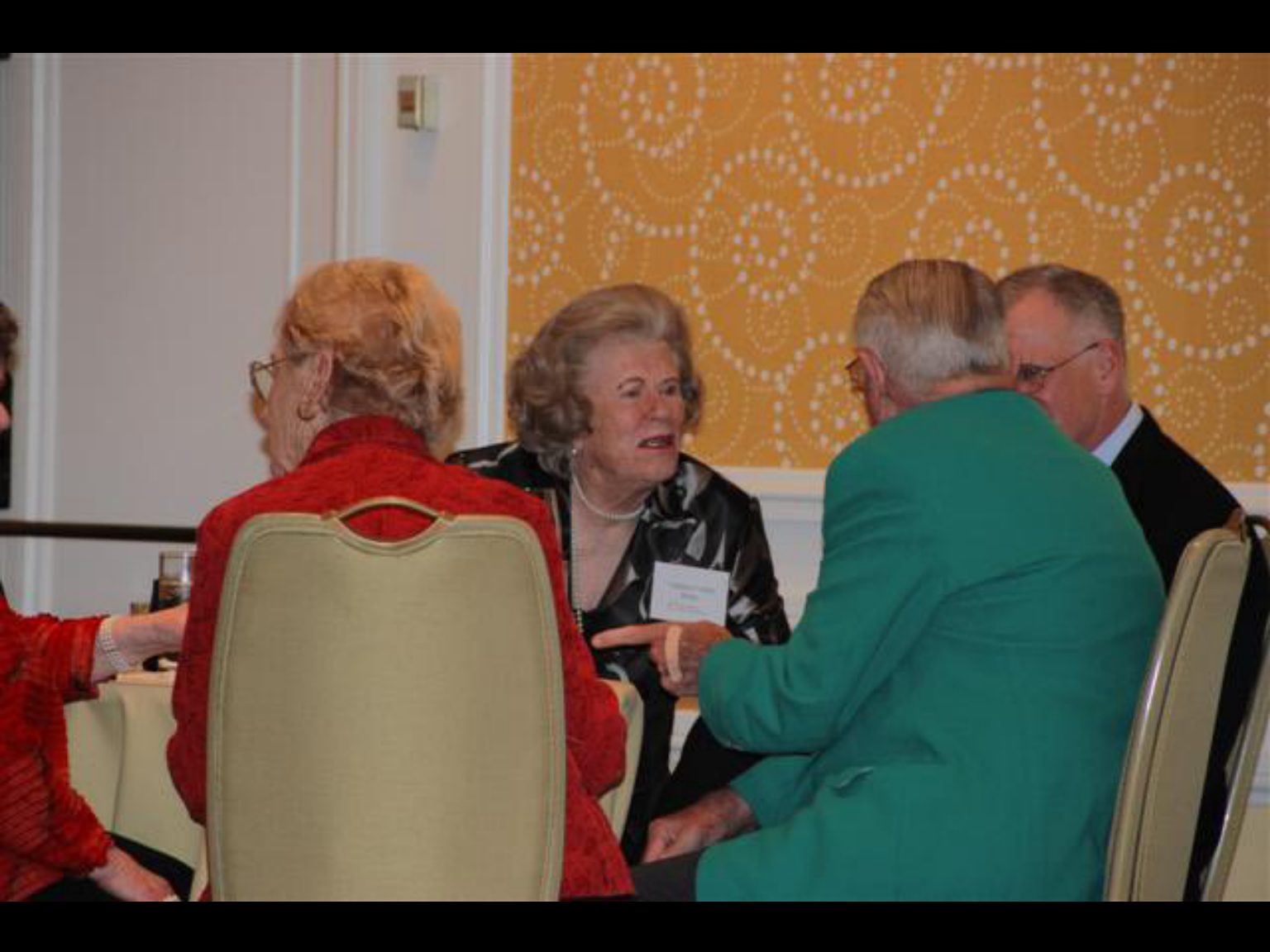 Archival photograph 59 from the (part two) from the 2009, 50th reunion of the Frederick C. Cordes Eye Society provided by Greer Geiger, M.D., showing Frederick C. Cordes Eye Society members at a reunion or banquet event.