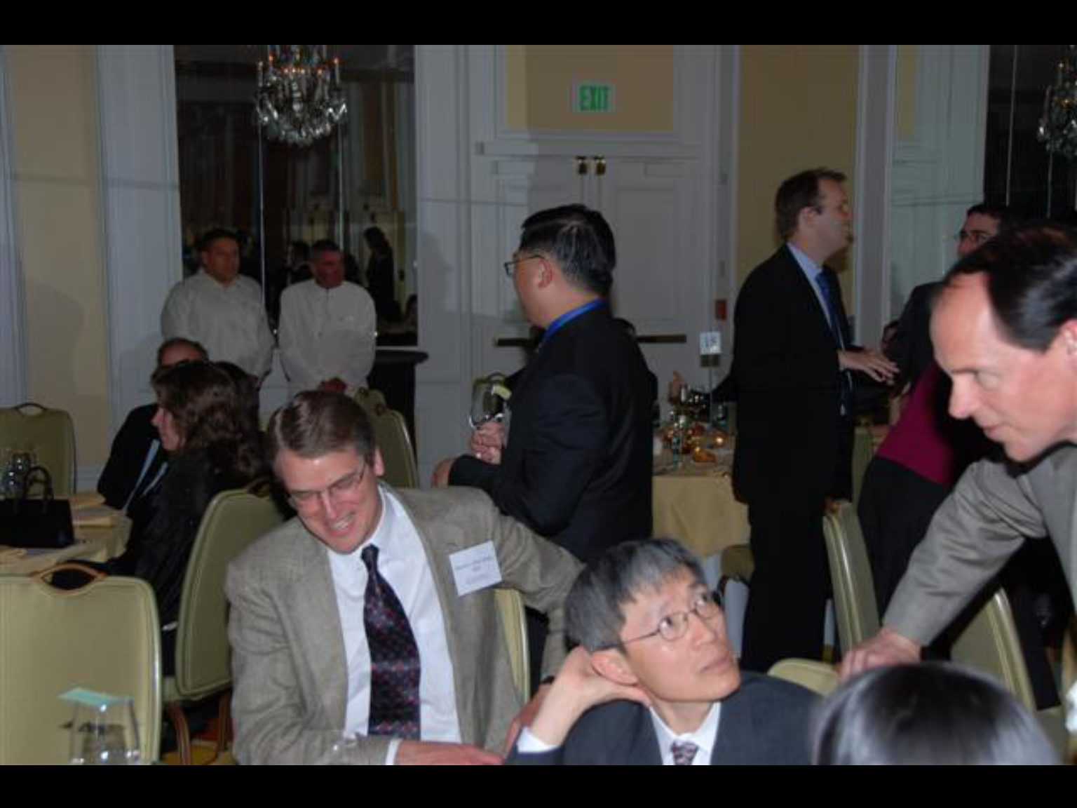 Archival photograph 68 from the (part two) from the 2009, 50th reunion of the Frederick C. Cordes Eye Society provided by Greer Geiger, M.D., showing Frederick C. Cordes Eye Society members at a reunion or banquet event.