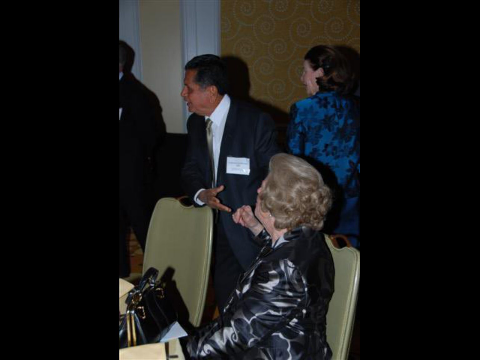 Archival photograph 73 from the (part two) from the 2009, 50th reunion of the Frederick C. Cordes Eye Society provided by Greer Geiger, M.D., showing Frederick C. Cordes Eye Society members at a reunion or banquet event.
