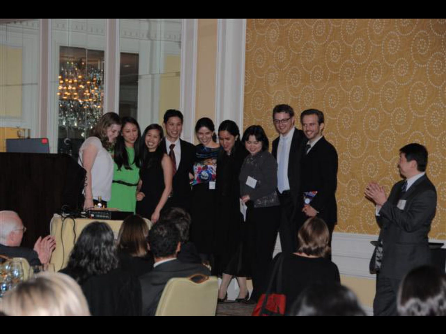Archival photograph 95 from the (part two) from the 2009, 50th reunion of the Frederick C. Cordes Eye Society provided by Greer Geiger, M.D., showing Frederick C. Cordes Eye Society members at a reunion or banquet event.